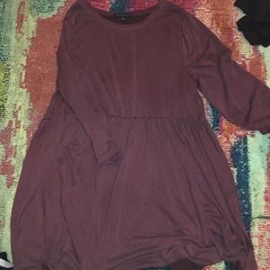 Maroon babydoll dress